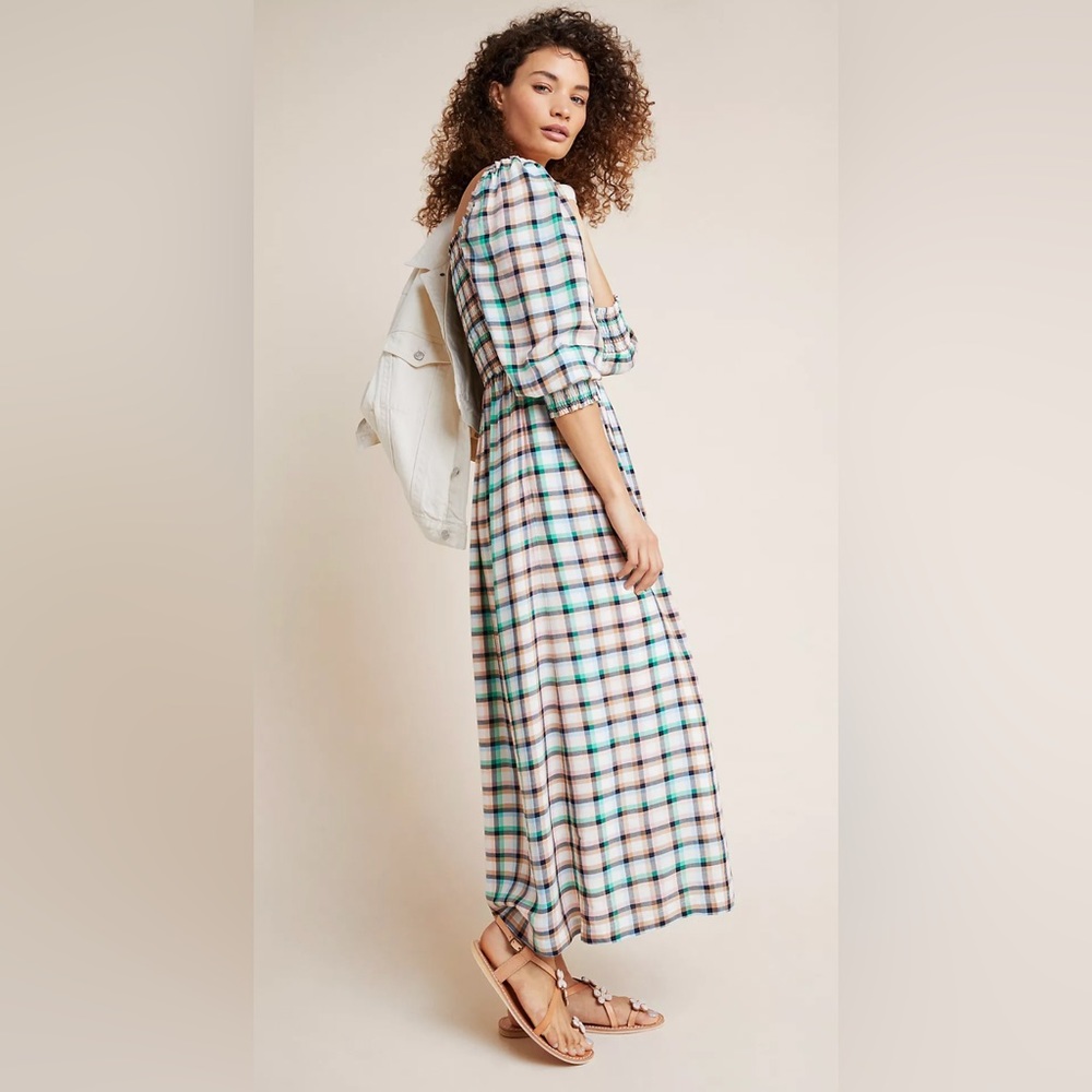 Maeve Cerie Smocked Midi Dress